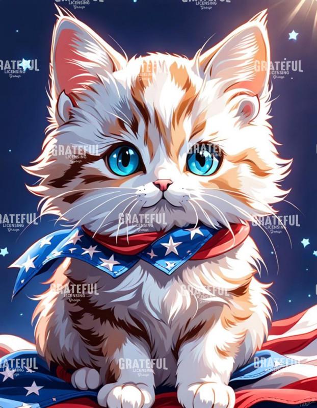 4th of July Kitten