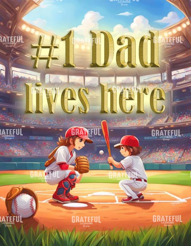 Number 1 Dad Baseball