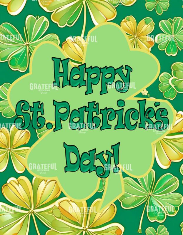 Gold and Green Shamrocks