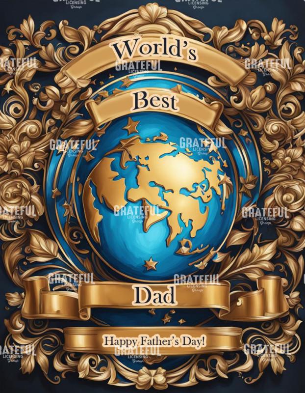 Ornate Gold Fathers Day Globe