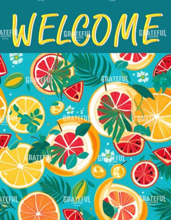 Summer Citrus Welcome Sign