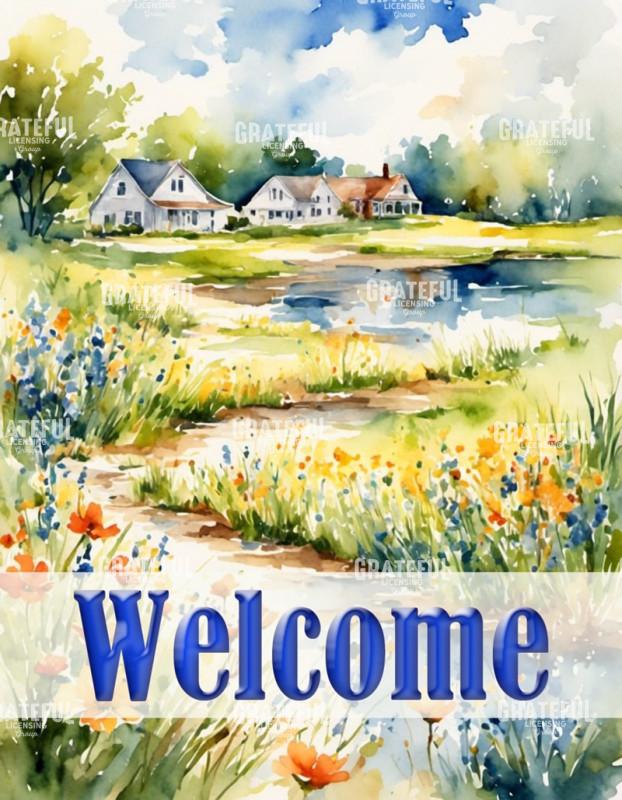 Watercolor Summer Home