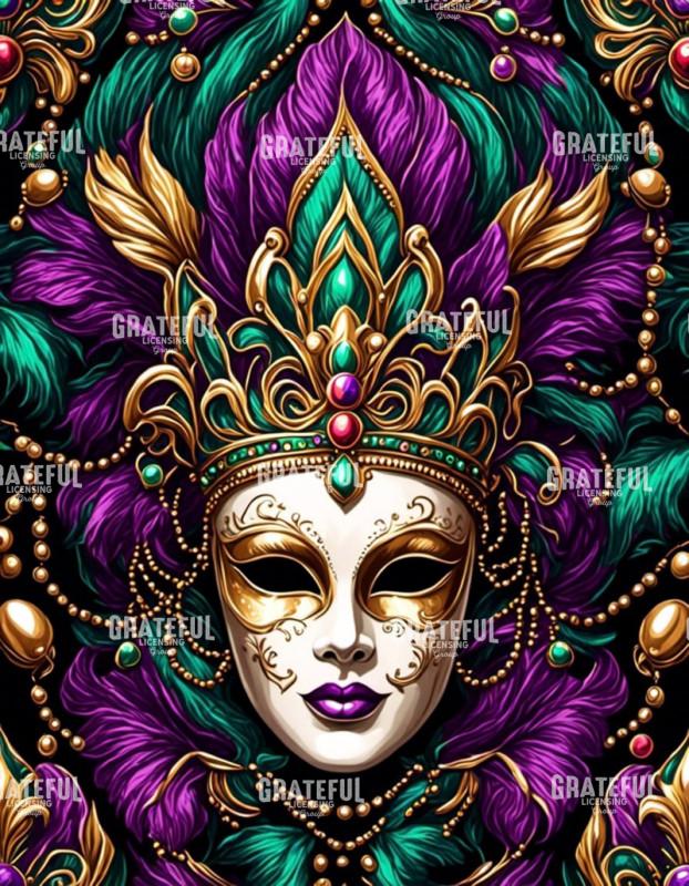 Crowned Mardi Gras Mask