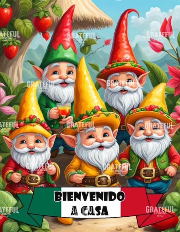 Mexican Flag Welcome Home Gnomes