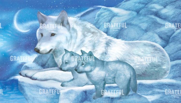 Wolves Frost and Moonlight