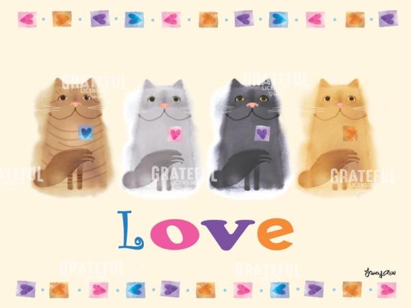 Cats Heart Love