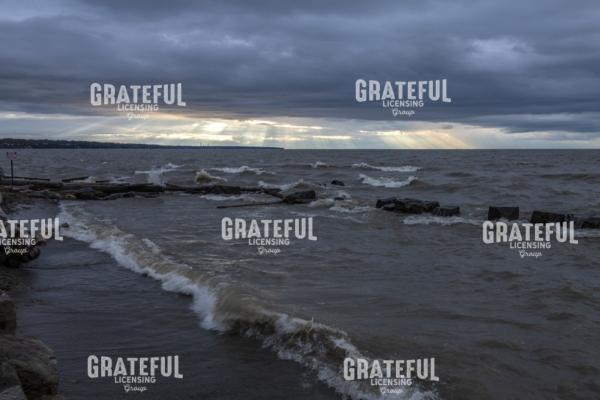 Rays Of Light On The Lake's Horizon
