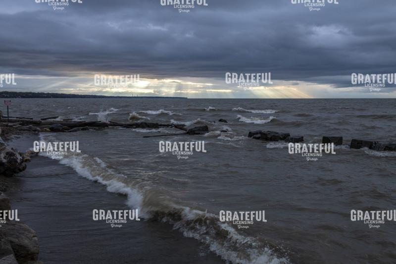 Rays Of Light On The Lake's Horizon