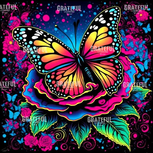 Blacklight Butterfly Roses