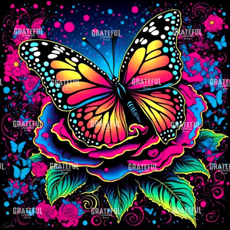 Blacklight Butterfly Roses