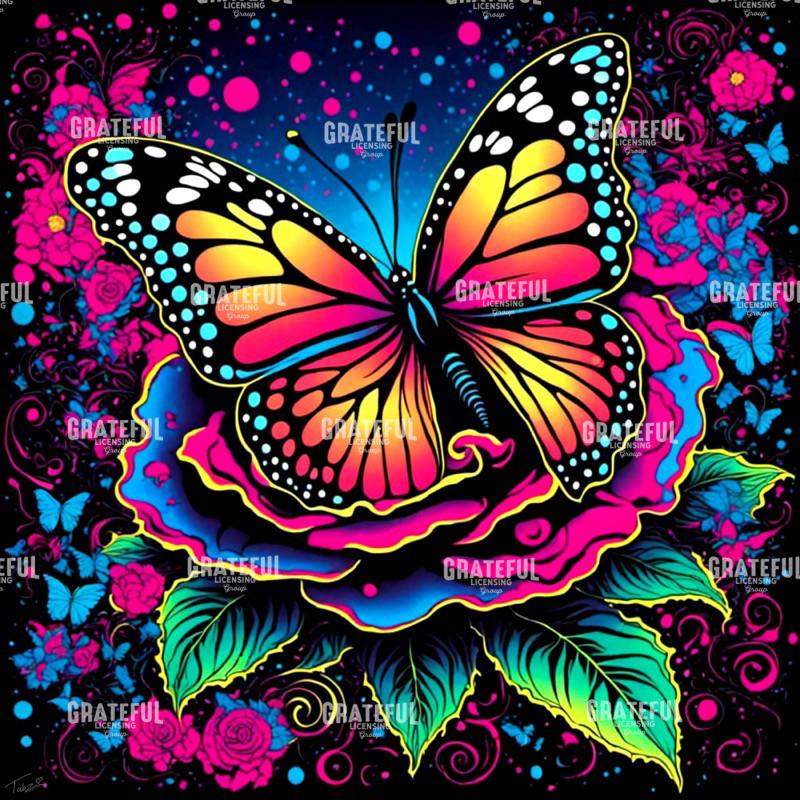 Blacklight Butterfly Roses
