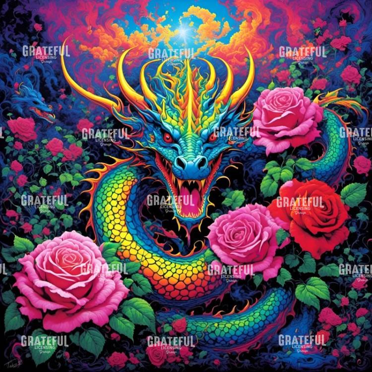 Blacklight Dragon Roses