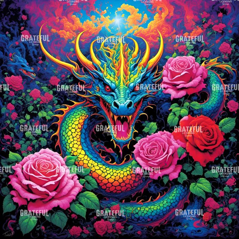 Blacklight Dragon Roses