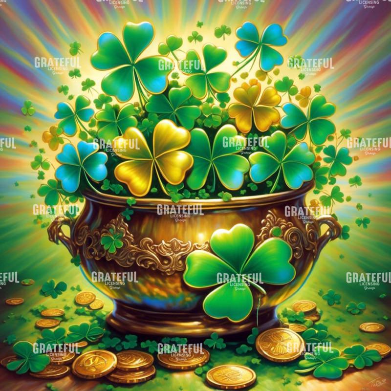 Pot Of Shamrocks