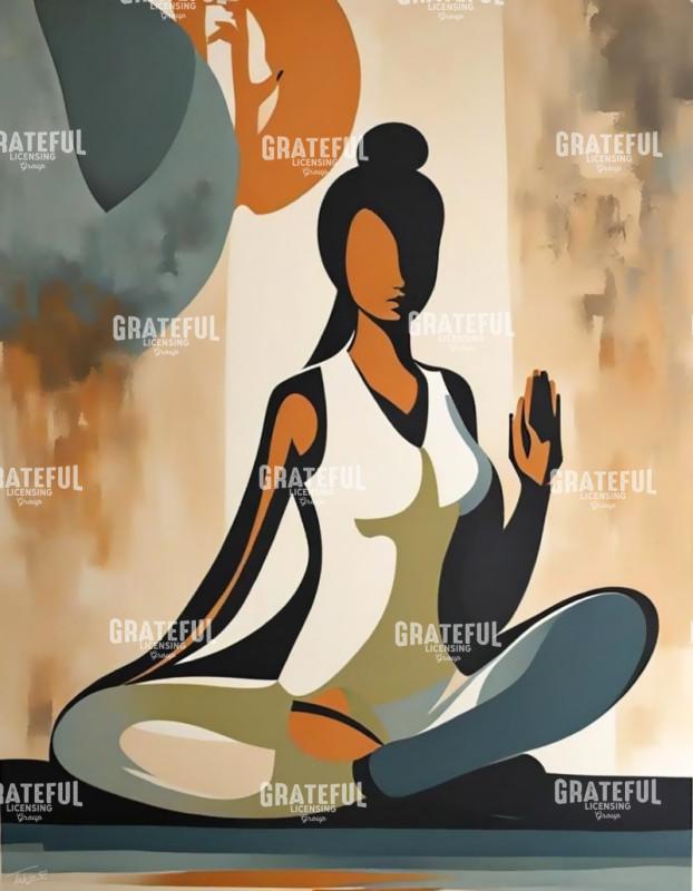 Yoga Instructor Modern Art