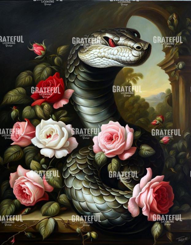 Snake with Roses