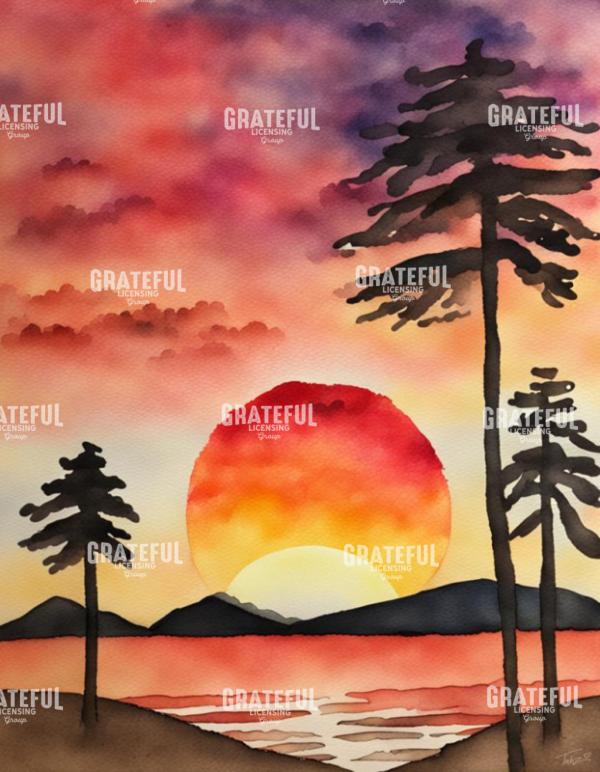 Watercolor Sunset