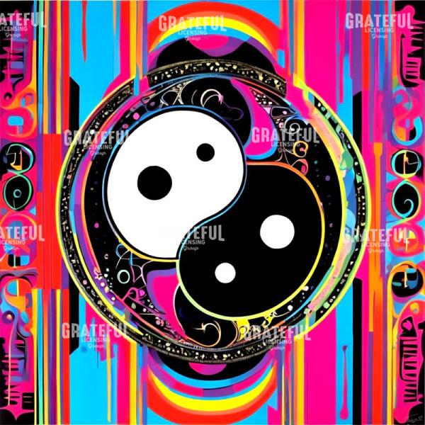 Neon Harmony Yin Yang