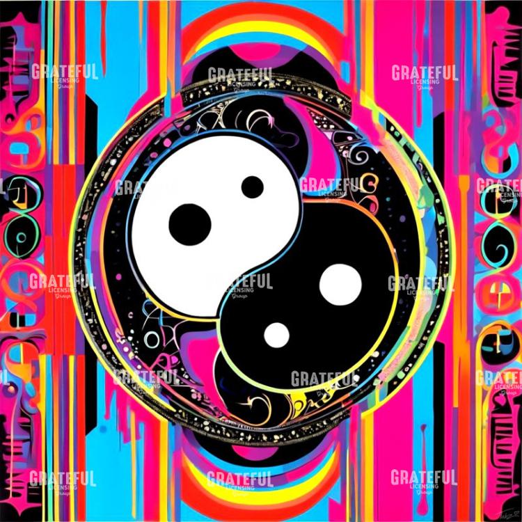 Neon Harmony Yin Yang