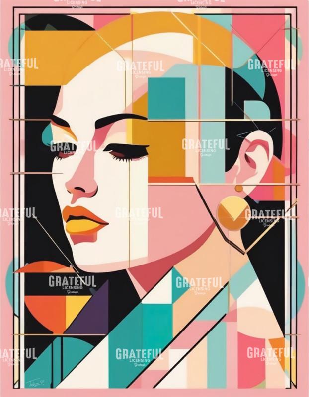 Retro Geometeric Portrait