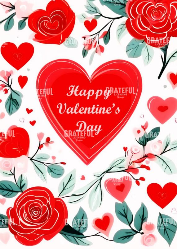 Red Hearts and Roses