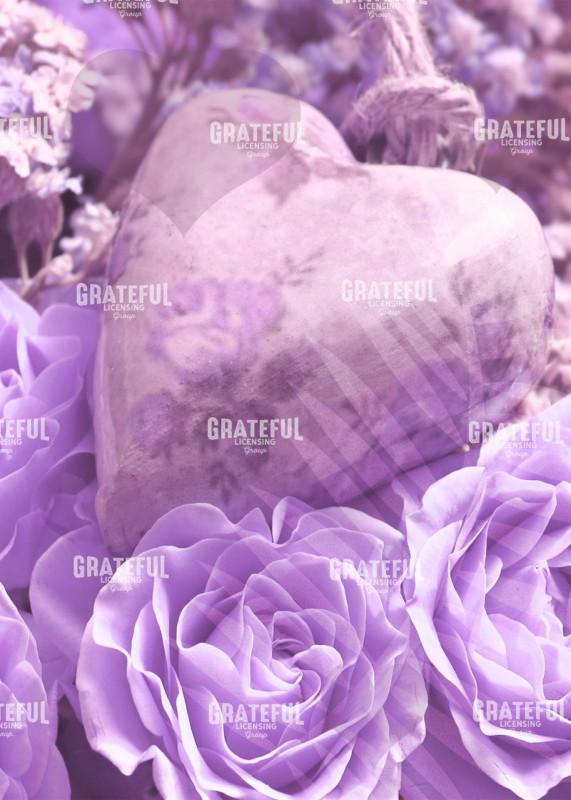 Vintage Purple Heart Valentine