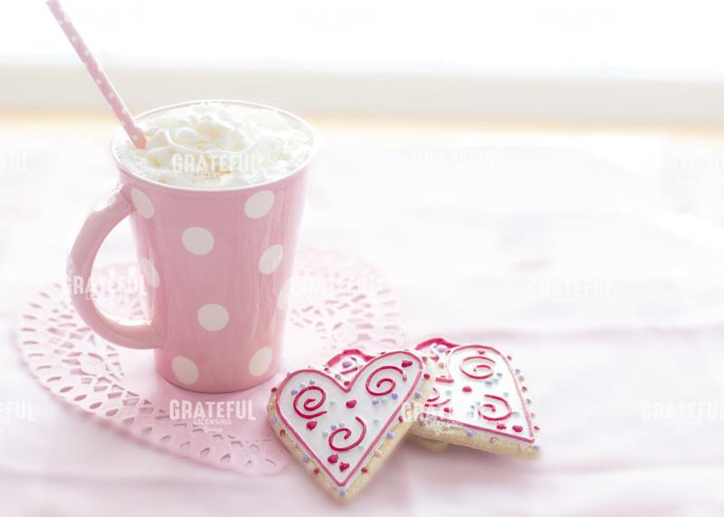 Heart Shaped Cookies and Cocoa