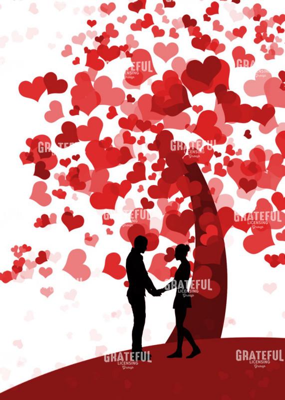 Heart Tree Couple Valentine