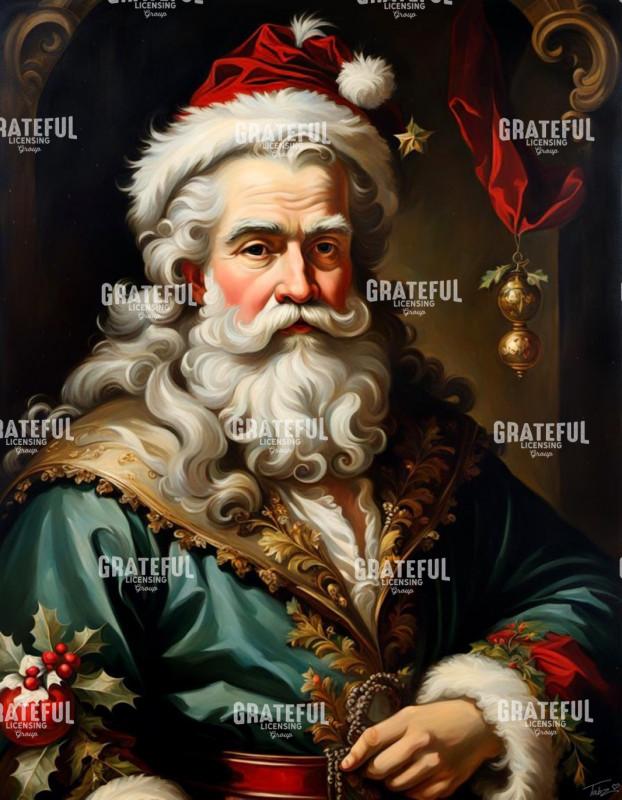 Vintage Father Christmas Portrait