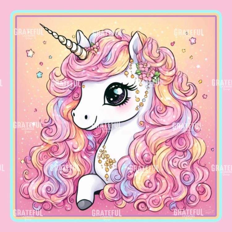Pink Unicorn Drawing