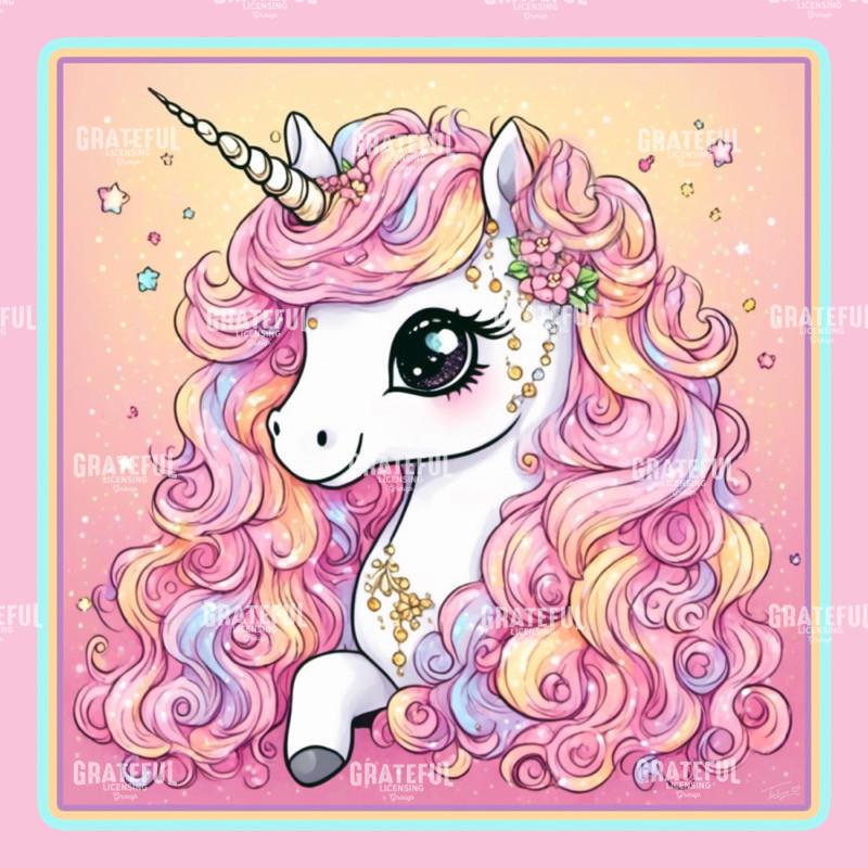 Pink Unicorn Drawing