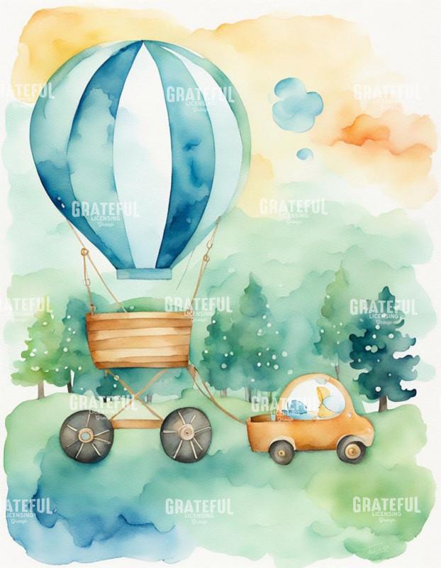 Towing a Blue Balloon