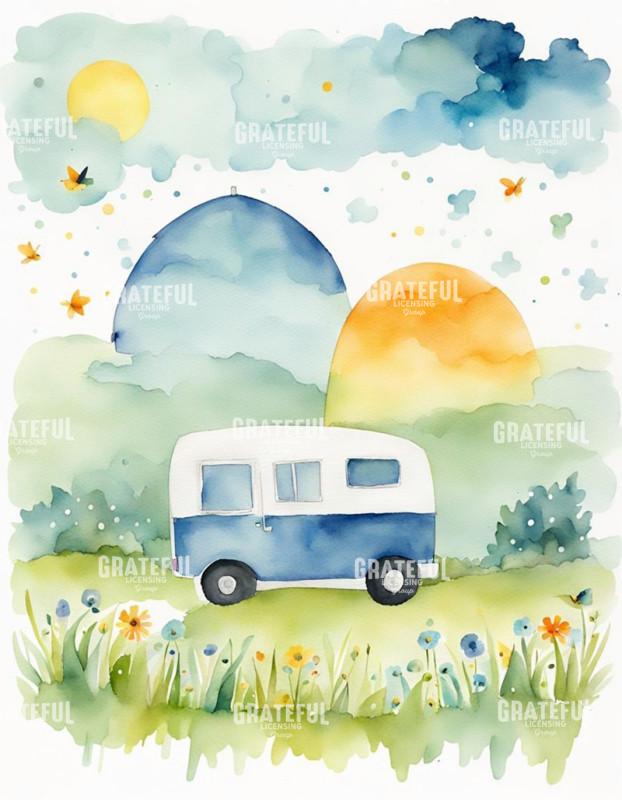 Blue Camper