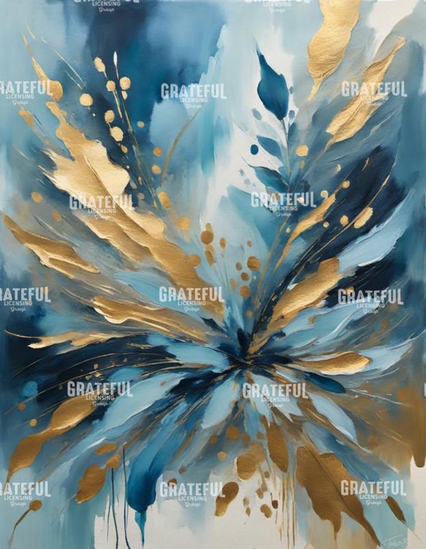 Abstract Blue and Gold