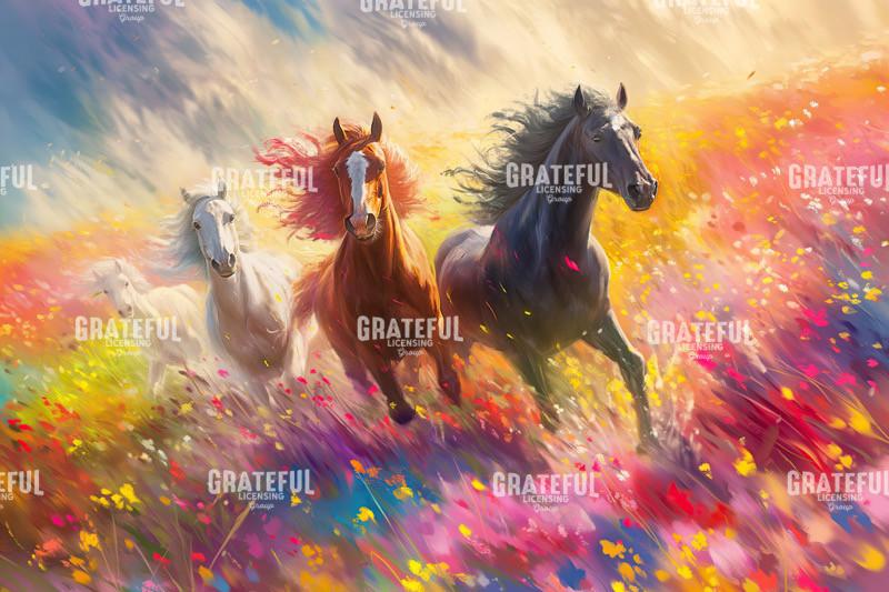 Wild Horses Rainbow Wildflowers