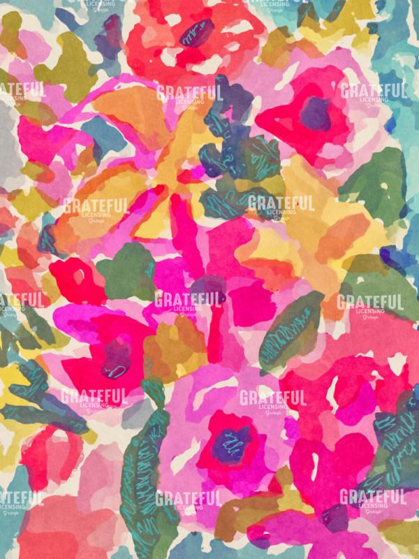 Colorful Loose Warm Floral