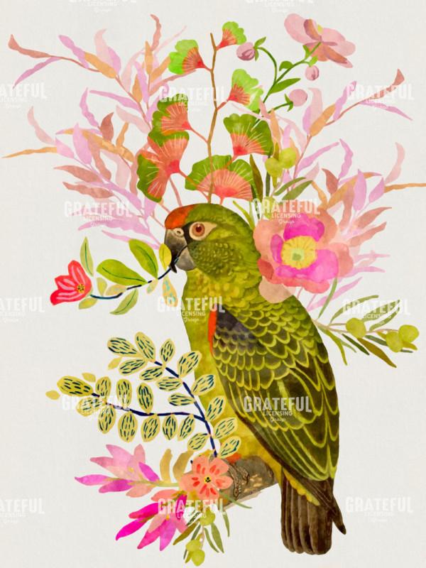 Parrot in Blooms 2