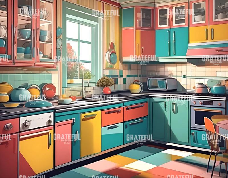 Retro Sunny Kitchen
