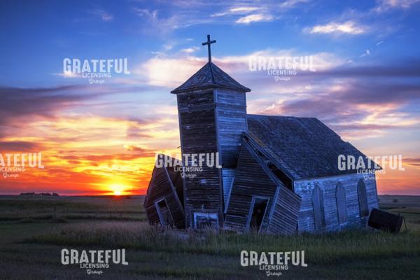 Sunset at St. John's Lutheran Church
