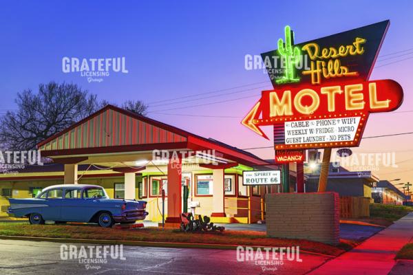 Sunset at the Desert Hills Motel