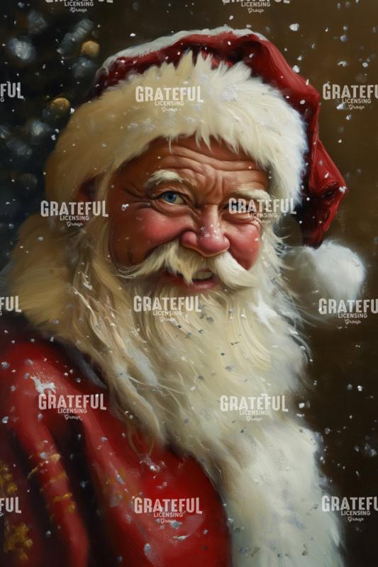 Santa Claus Snowy Christmas Portrait