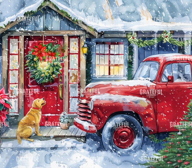 Santa Red Truck