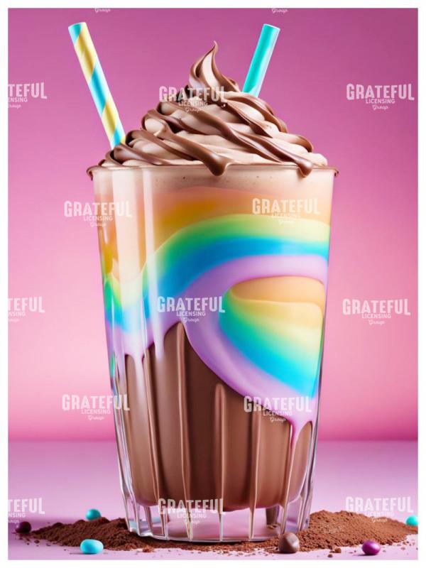 Rainbow Milkshake Modern Art