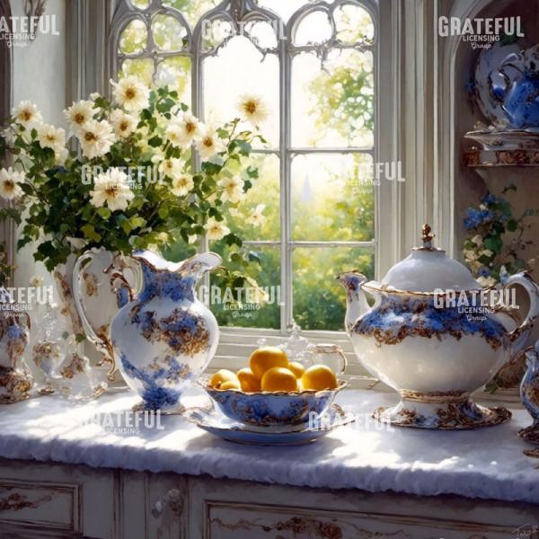 Sunny Windows Blue Porcelain