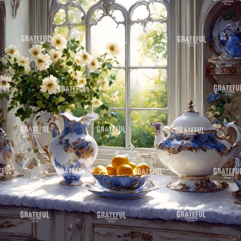 Sunny Windows Blue Porcelain