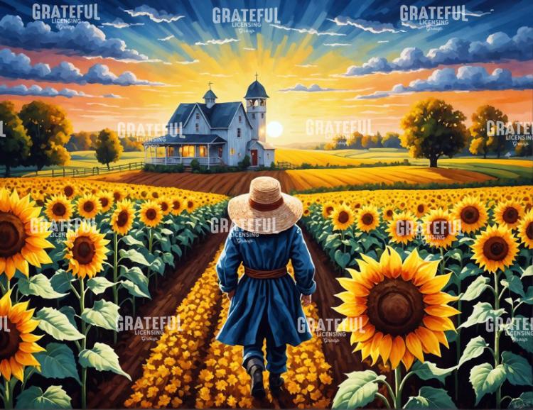 Golden Sunflower Morning