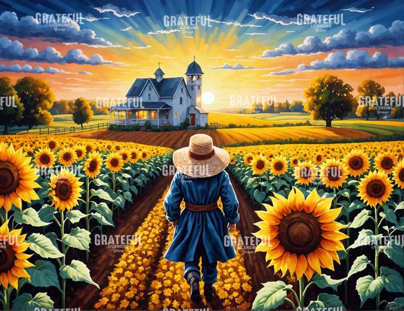 Golden Sunflower Morning