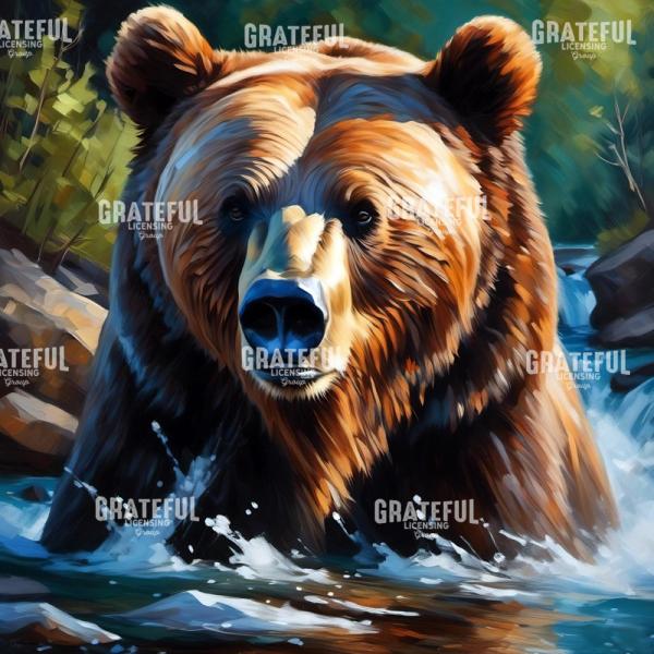 Grizzly Bear Fishing