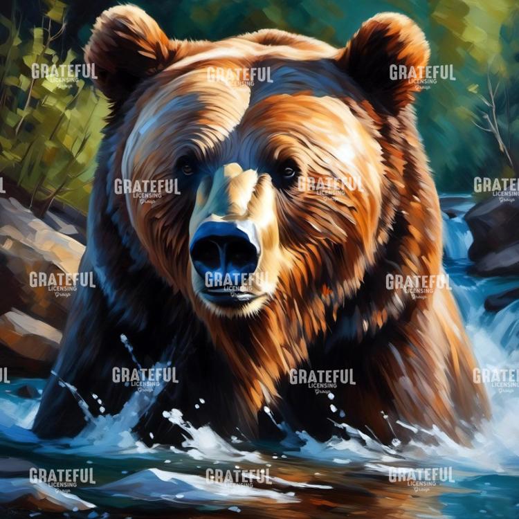Grizzly Bear Fishing
