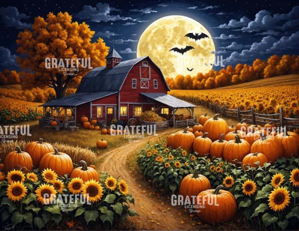Red Barn Full Moon Harvest